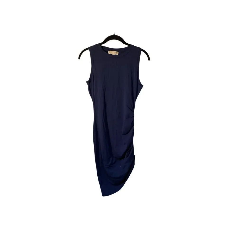 Michael Kors women’s navy blue adjustable ruched side, tank top S